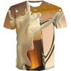 Fashion Cool Yellow T-Shirt Fanta Beverage Beer 3D Printed Style Casual Quick Drying T-Shirt Round Neck Men's Tops