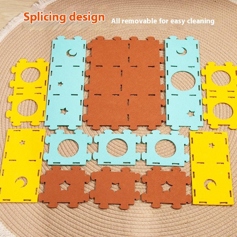 Съемный фетровый лабиринт-укрытие-гнездо для хомяка, туннель для маленького питомца, гнездо для сахарного поссума, хомяка, золотистого хомячка, игрушка для питомца, товары для маленьких питомцев для дома