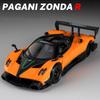 1/32 Суперкар Pagani Zonda R Модель автомобиля из сплава Звук и свет Инерционный Детская игрушка Коллекционные предметы Подарок на день рождения