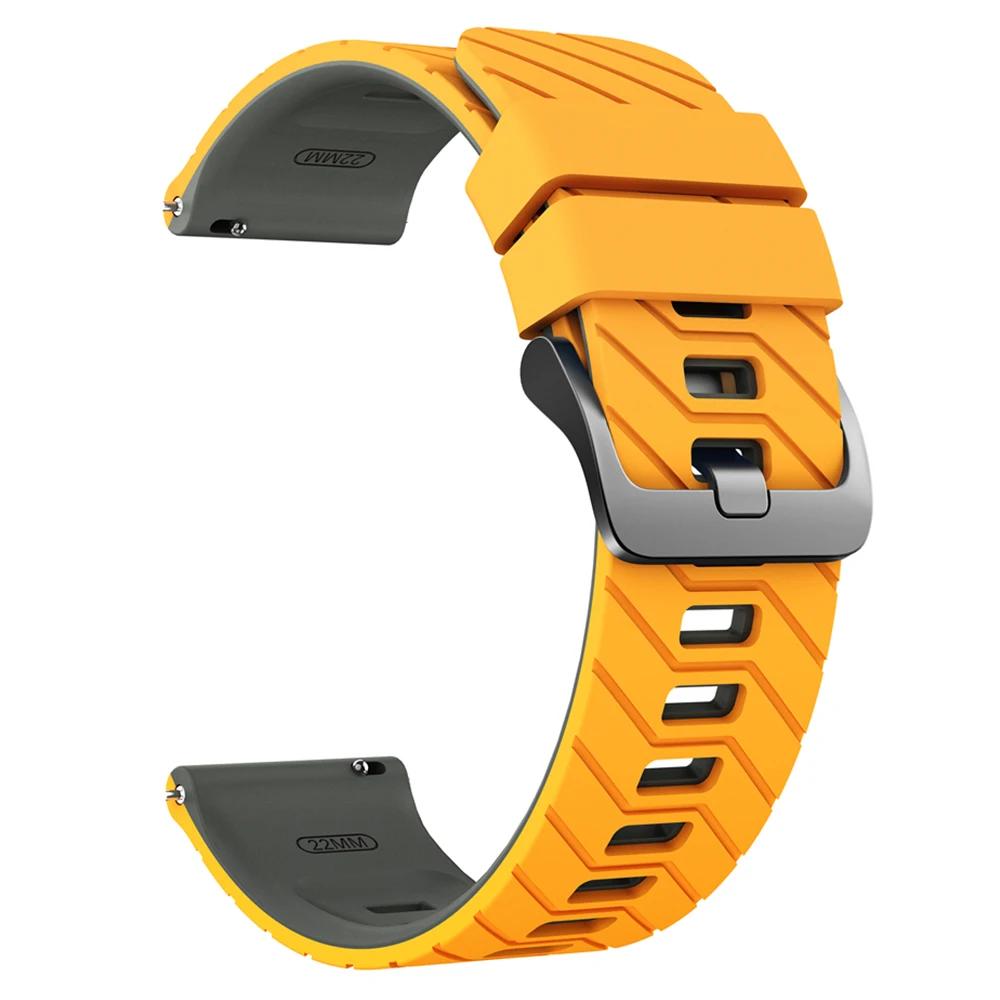 22 мм силиконовые ремешки для часов для TicWatch Pro 3 Ultra GPS GTX GTW Спортивный браслет Ремень для TicWatch Pro 2021 GTH 2 S2 E2 Мягкий ремешок