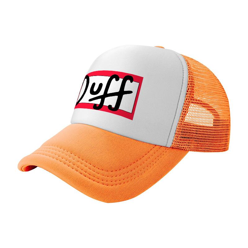 Сетчатая кепка-тракер с логотипом Duff Beer, дышащей задней панелью и классическим дизайном Snapback для повседневной носки