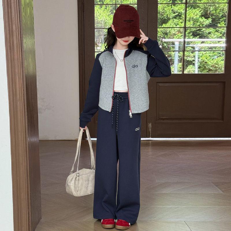 Модный осенний наряд для девочек 2025: Комплект из двух предметов: куртка и брюки для детей старшего возраста