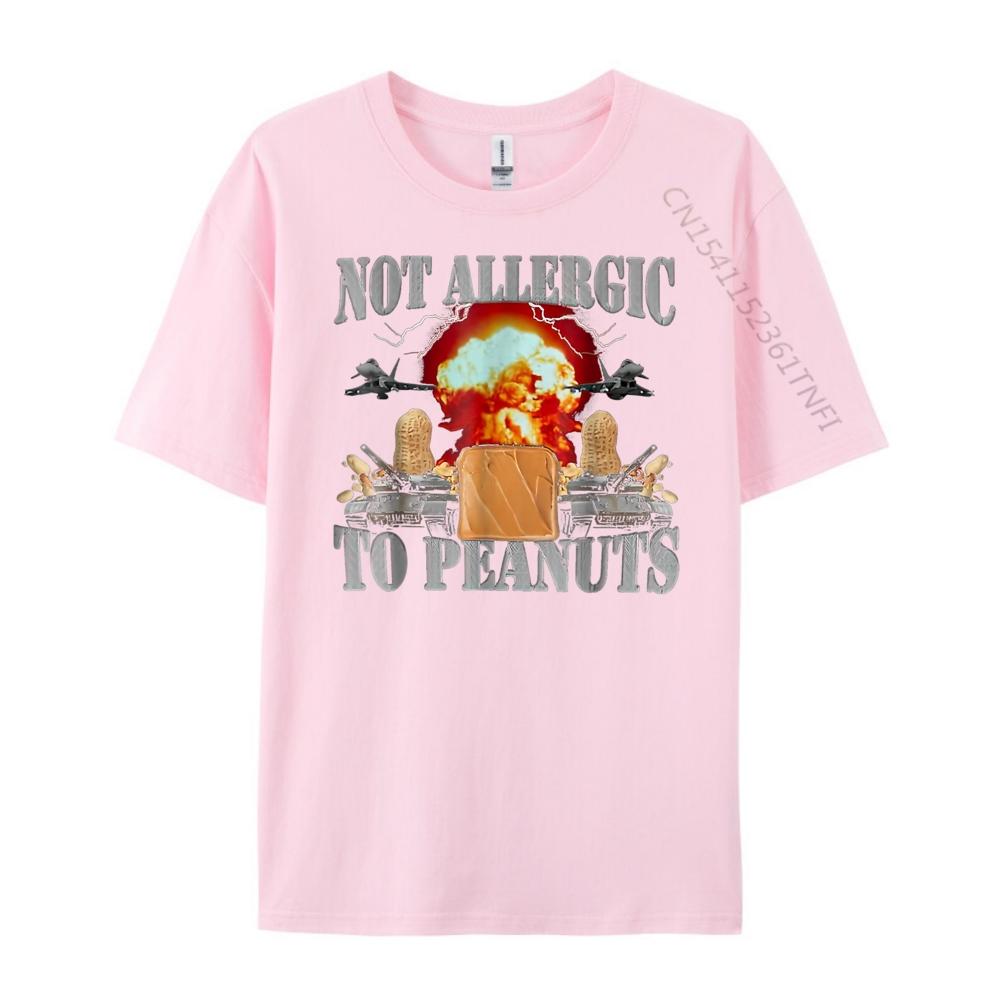 Funny Weird Meme Not Allergic To Peanut Cursed Peanut Butter T Shirts For Men TShirts Valentines Day