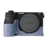 Получехол для камеры из ПУ кожи личи для Sony A6700 A6400 A6300 A6100 A6000 ZVE10 ZVE10II ZVE10M2 с открывающимся снизу чехлом и ремешком