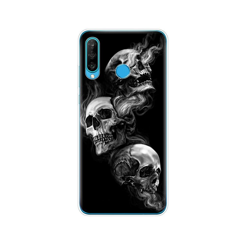 Силиконовый чехол для телефона HONOR 20 lite view 30 v 30 pro чехол для huawei honor 20S 9A 9C 9S 9X Premium 7s 8a skull ghost