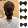 1Pcs Bowknot Hair Clips Hair Bun Synthetic Hair Buns Hairpieces Party Hair Styling Clip Decorative Hair Clips Accessories For Women