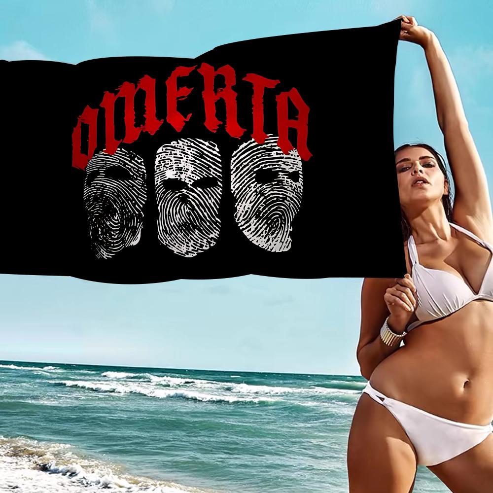 Крутое пляжное полотенце Maes Anime Omerta, мягкое, впитывающее, мочалка, детские подарки, для детей, путешествий, кемпинга, спортзала