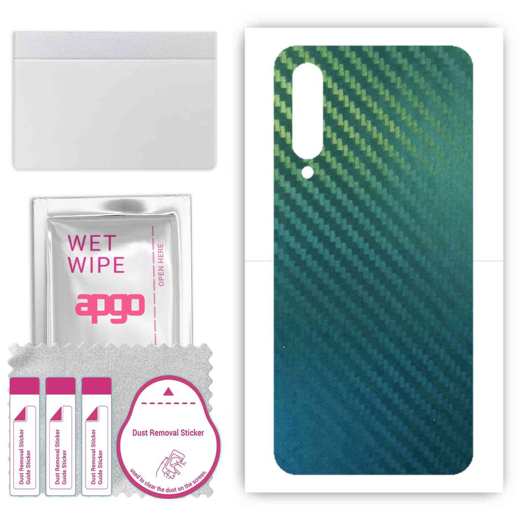 apgo Protective Skin Sticker for the Back Compatible with Xiaomi Mi 9 SE, Wrap Film, Foil, Vinyl - Pattern Carbon Chameleon CAKA1
