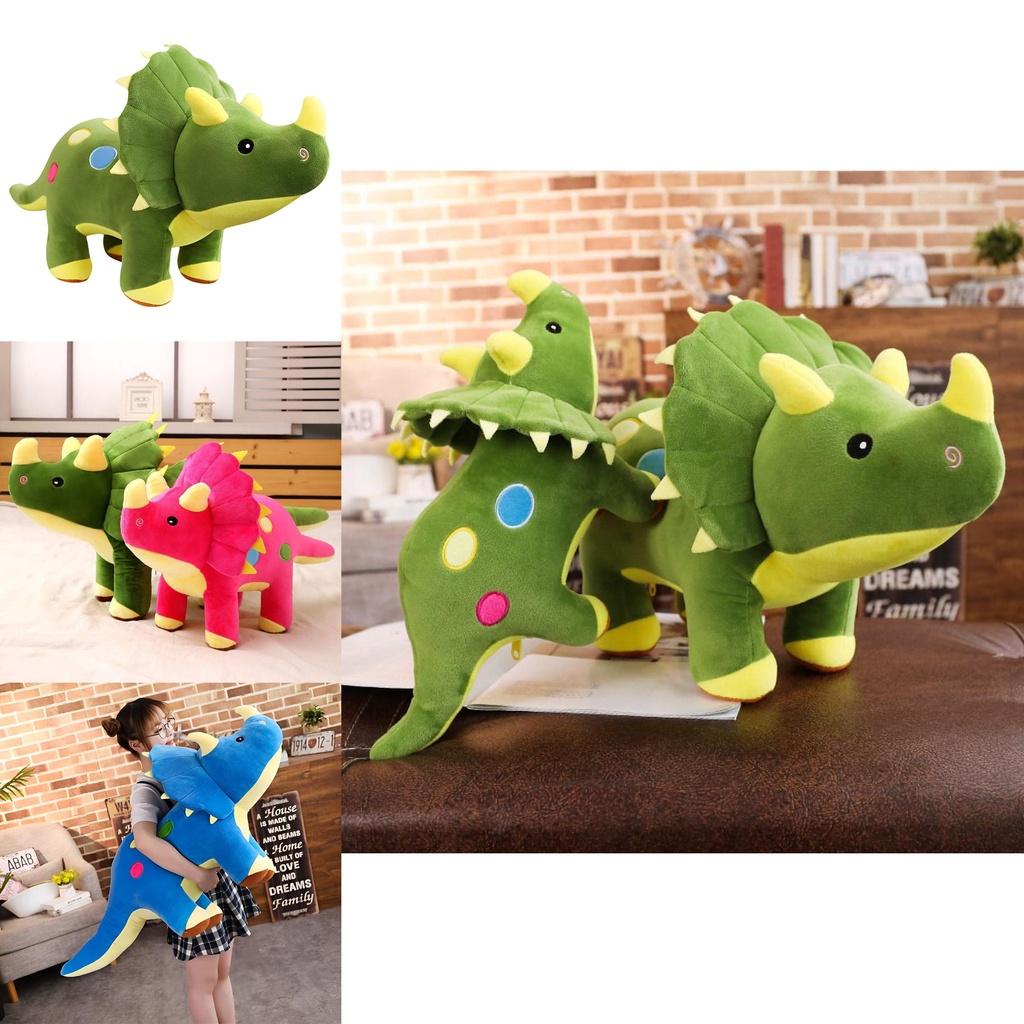 Soft Adorable Triceratops Plush Toy Comfy Critters Gift For Kids Teens