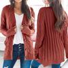 Women Sweater Jacket Long Sleeve Button Down Cable Knit Winter Coat with