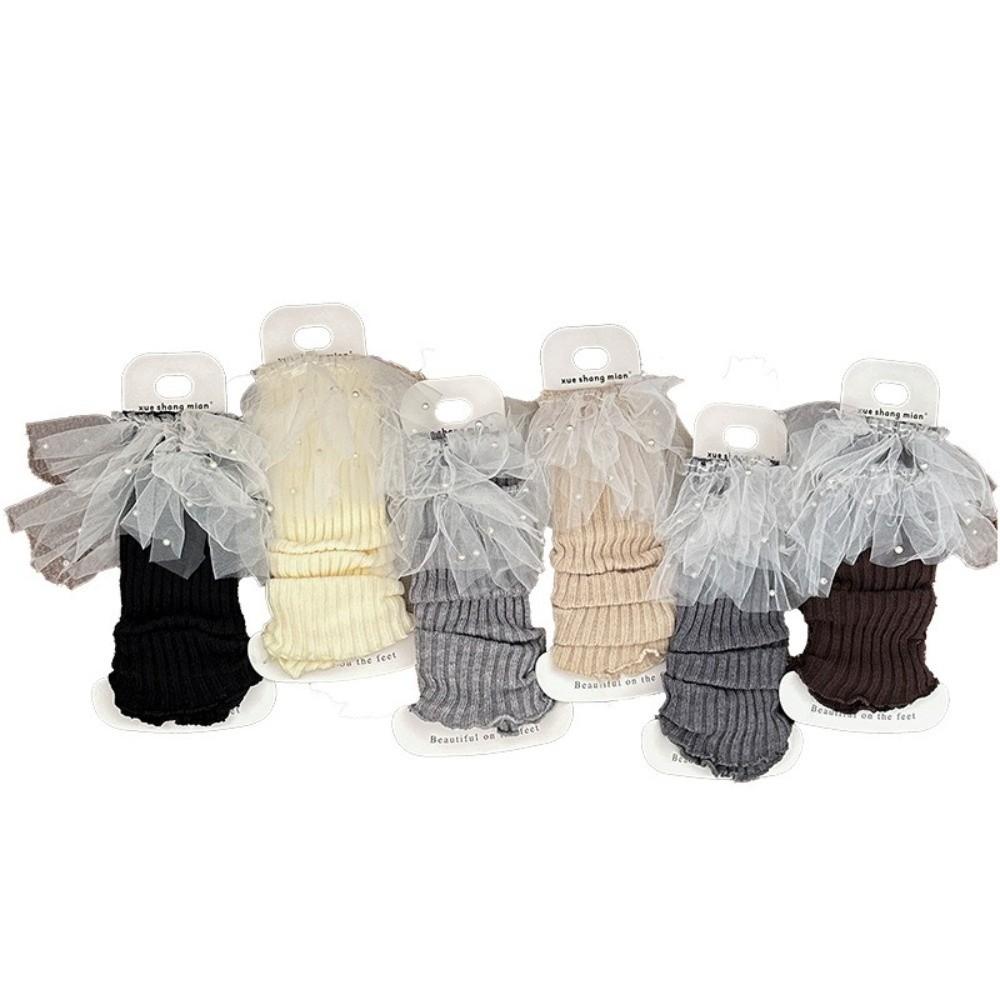 Big Ruffle Knit Leg Warmers Frill Design Balletcore Socks Cute Lolita Leg Warmers Lolita Outfit