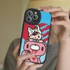 Милый G-Gloomy B-Bear Чехол для телефона Для IPhone 16 15 14 13 12 11 Pro Max Plus Кожаный Мягкий Чехол