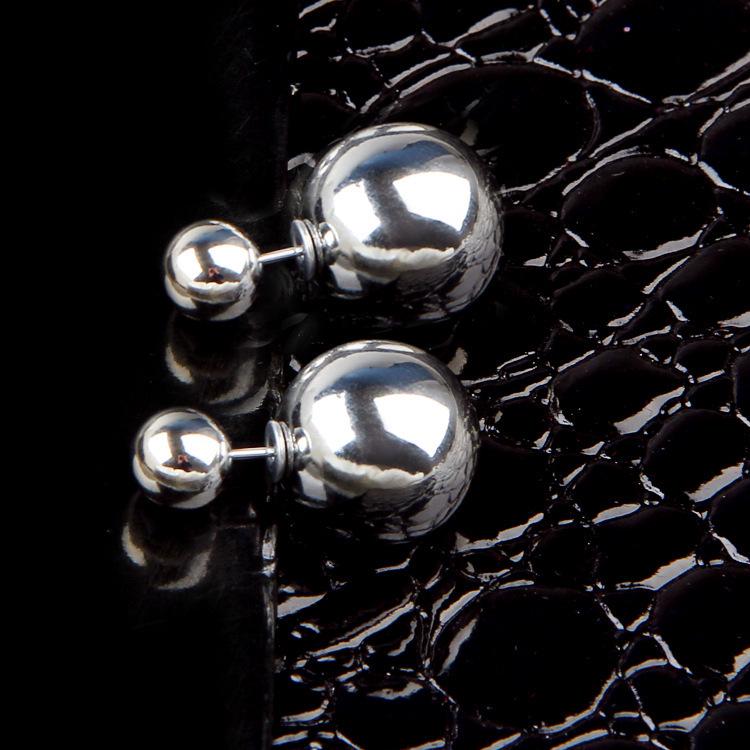 Classic Double-Sided Pearl Stud Earrings