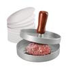 Aluminum & Wood Handle Hamburger Patty Press Mold