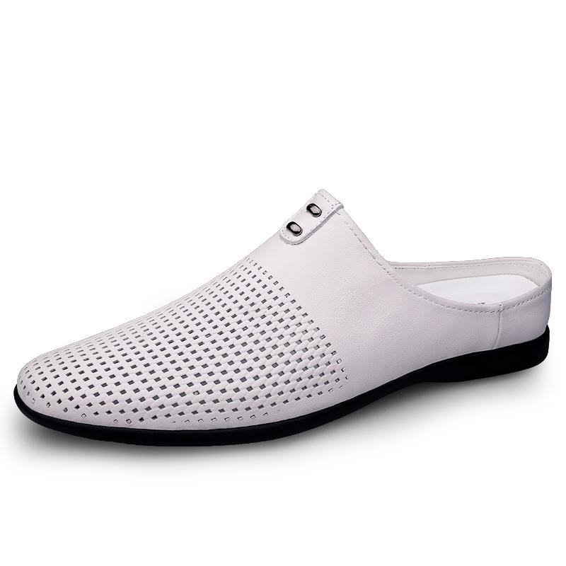 Fashion British Style Retro Brown Men's Leather Casual Shoes Versatile for Commuting Flat Bottomed Loafers Anti Slip Men's Driving Shoes