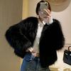 of autumn and winter new imitation mink hair splicing fox hair plush coat short thin imitation fur coat