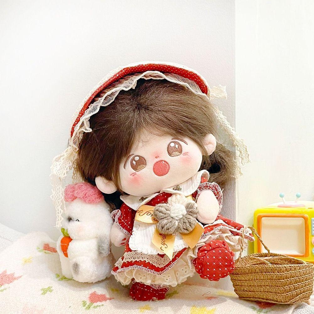 Аксессуары для кукол Кукольная одежда Разноцветная миниатюрная шапочка Платье Костюм Хлопковая мягкая кукла