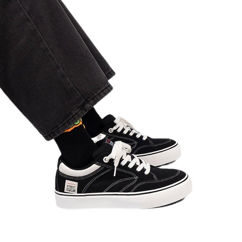 Глобальные черные классические парусиновые туфли, подходящие по цвету, весенний дизайн, чувство универсальности, толстая подошва, увеличивающая высоту доски, туфли ZHQ-XA222