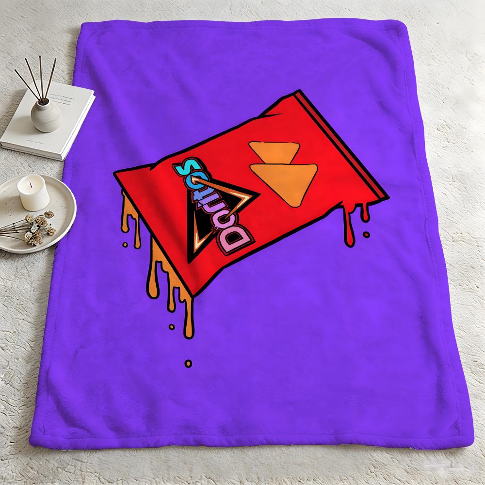 food DDoritoss Throw Warm Soft Flannel Blanket Multiuse for Sofa Bed Camping Travel Nap