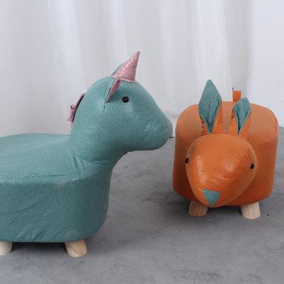 Табуретки-животные из массива дерева и ткани: Плюшевый слон-единорог для детей и в подарок
