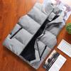 Casual Thickened Men's Cotton Jacket Vest Winter Handsome Young Men's Stand Collar Warm Vest