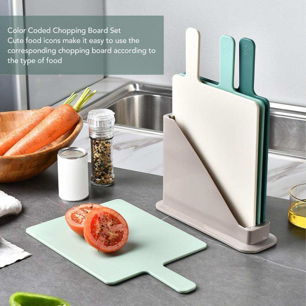 with Storage Stand Chopping Boards Plastic Chopping Board Set Cutting Board Set Home Kitchen