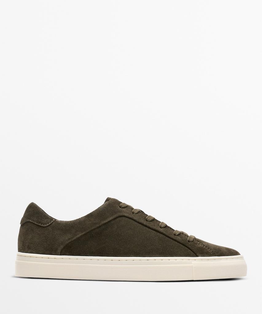 Massimo Dutti Leather Platform Sneakers