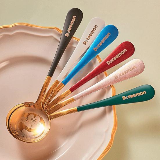Durable Anti-rust Multi-functional Lightweight Doraemon Lovely Coffee Spoon for Girls Dinner Spoon