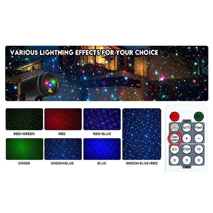 Водонепроницаемые садовые фонари для улицы, Лазерные фонари, RGB Проекционные фонари «Звездный двор», Светлячки, Рождественские огни