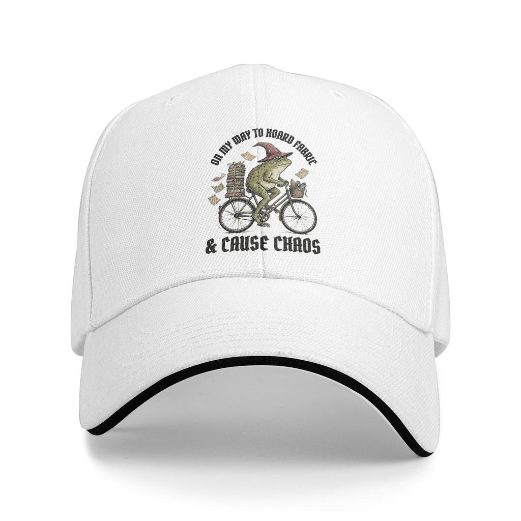 New On My Way to Hoard Fabrics and Cause Chaos Golf Hat Unisex Trucker Hat Daily Workouts Adjustable Fit Sun Caps