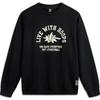 Li-Ning Мужская толстовка с круглым вырезом и длинным рукавом Anti-Five Series Letter Knit, черная AWDV195-5