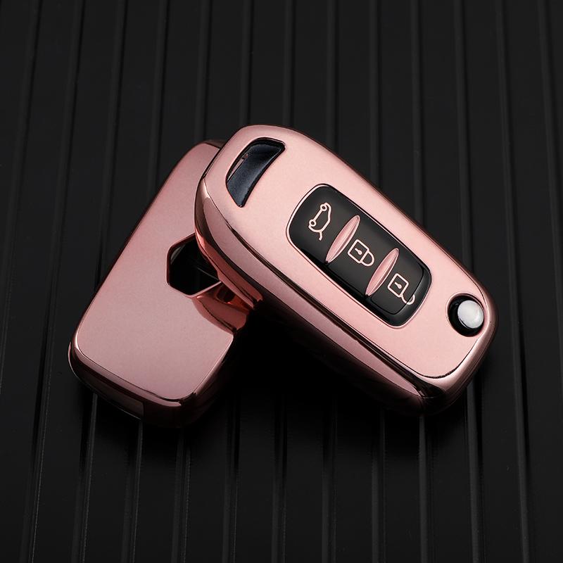 TPU Car Flip Key Case Cover Keychain Protector for Renault Kadjar Captur Megane Sandero Stepway Logan Clio 5 Arkana 2020 2021
