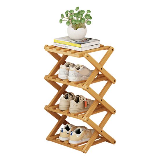 Экономящий место деревянный органайзер для обуви, складная полка для обуви, угловая, устойчивая конструкция, большой размер