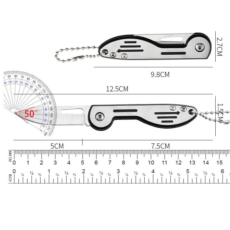 Мини складной нож, EDC Sharp Pocket Knife Key Shape Portable Pocket Knife Camping Fruit Specialized
