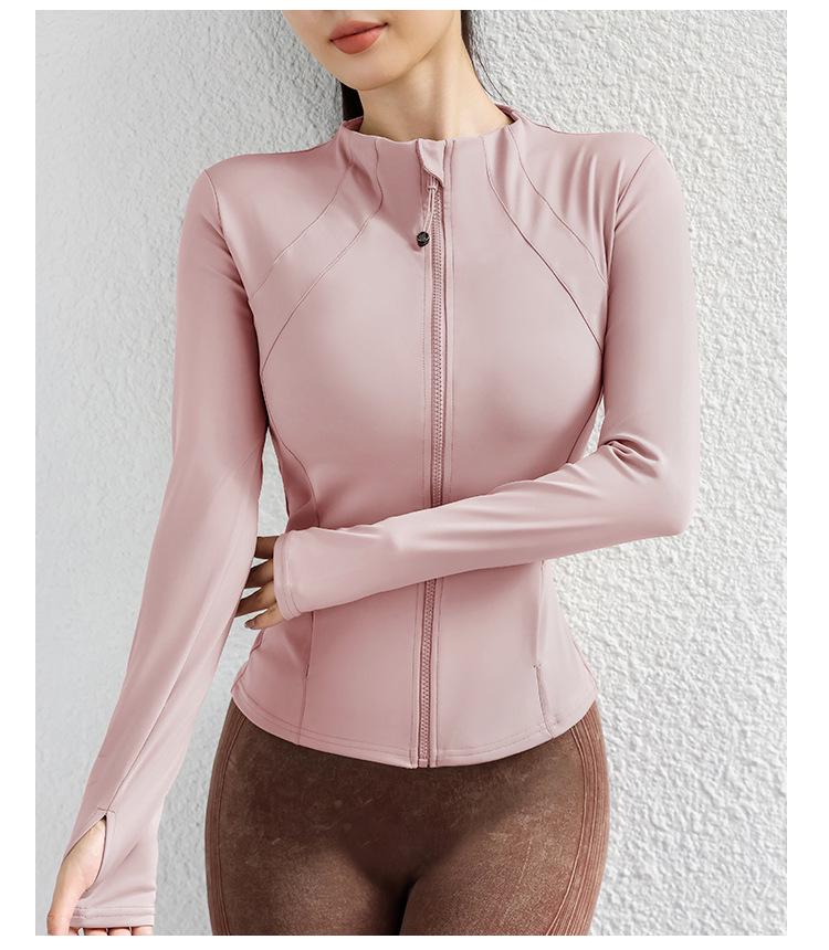 Spring/Summer Stand Collar Zipper Pocket Jacket: Sun Protection, Quick-Dry, High Elastic Fitness Wear