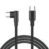 USB-C & Cable L-shaped 2m (Set of 1) SLEIJAOOE [ 60W Fast Charging /USB2.0 Standard/ PD Compatible] Highly Durable Nylon Type C (USB To USB C)