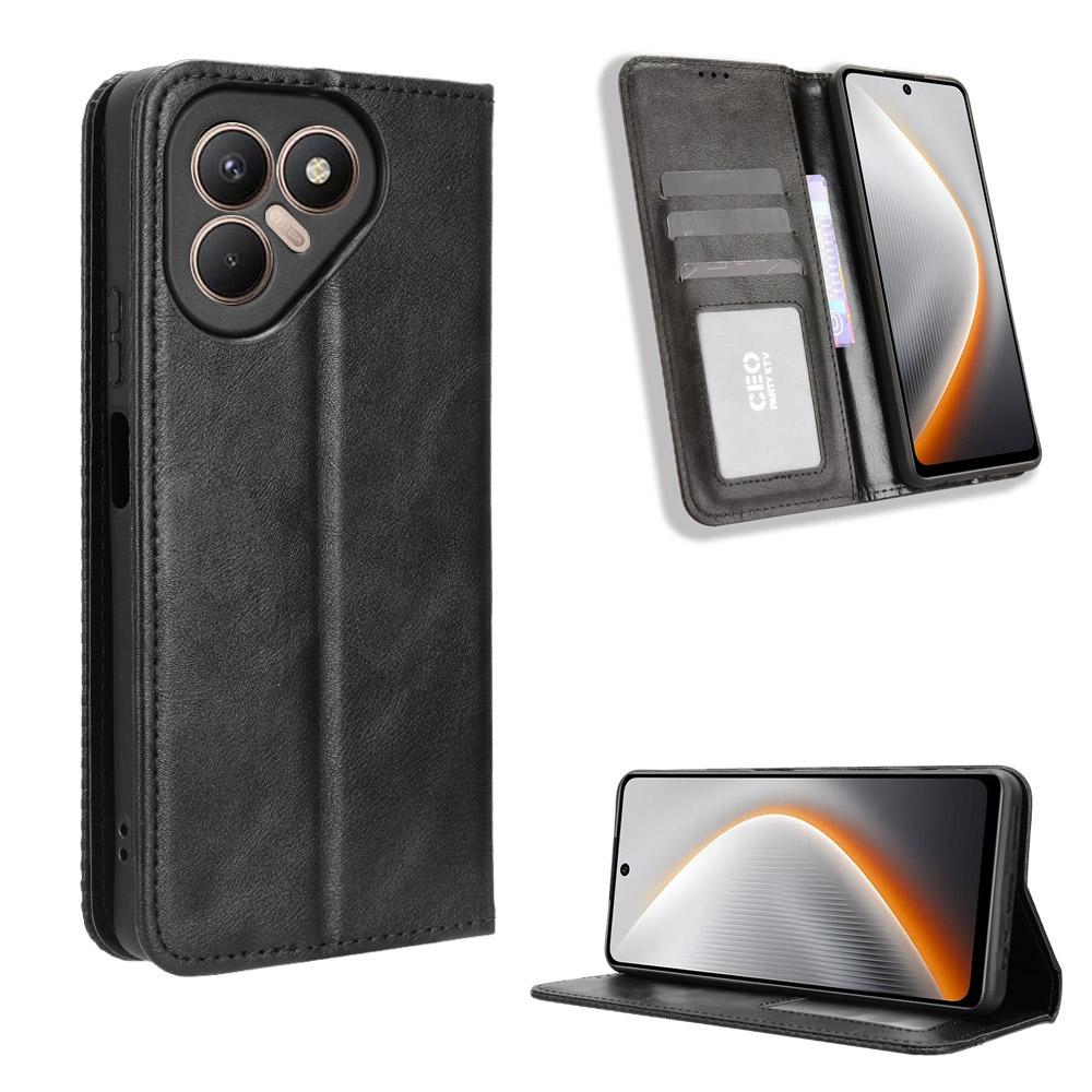 Флип-чехлы для Tecno Pova 7 из ПУ-кожи, защита всего корпуса с [блокировкой RFID], ударопрочный, долговечный, ретро-чехол для телефона