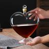 1P Crystal Glass Whiskey Decanter Heart Shape Modeling Craft Wine Whiskey Bottle Glassware Drink Pourer For Bourbon Vodka Brandy Cognac -Clear Airtigh
