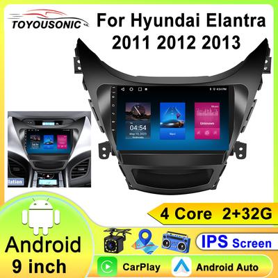 Для Hyundai Elantra 2011-2016 Android 13 автомобильный радиоприемник стерео мультимедиа видеоплеер Carplay авто 2din регистратор