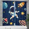 2Pcs Katon Astronaut Planet print curtains,suitable for bedroom,living room kitchen decoration,home decoration,window decoration