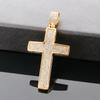 Hip Hop Gold Color Zirconia Dog Paw Pendant Necklace for Men Larger Cross Stainless Steel Jewelry Rock Women's Accessory Gift