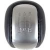Suzuki Grand Vitara II 05-15 Gear Shift Knob BLACK LEATHER + SILVER 5 SPEED