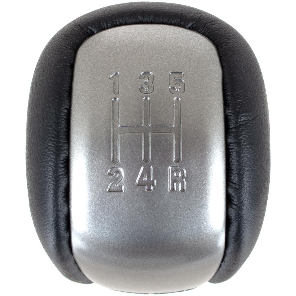 Suzuki Grand Vitara II 05-15 Gear Shift Knob BLACK LEATHER + SILVER 5 SPEED