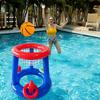 Easy-to-Use Inflatable Basketball Hoop Set for Pool Parties - Durable PVC, Blue, Perfect for Family Fun & Outdoor Leisure