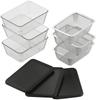 Shimomura Kihan Stackable Tray and Colander Set In Dishwasher Unbreakable Storage Containers with Deep 900ml Product 46178 Space-Saving Heat-Resistant