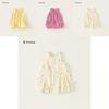 Colorful Floral Embroidery With Pleated Design Sleeveless Tulip Skirt For Children Ages 3 To 8