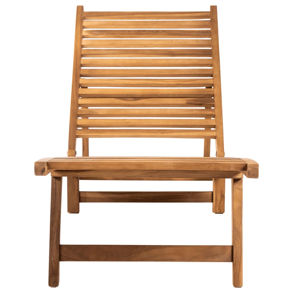 Teak Solid Wood Sun Lounger