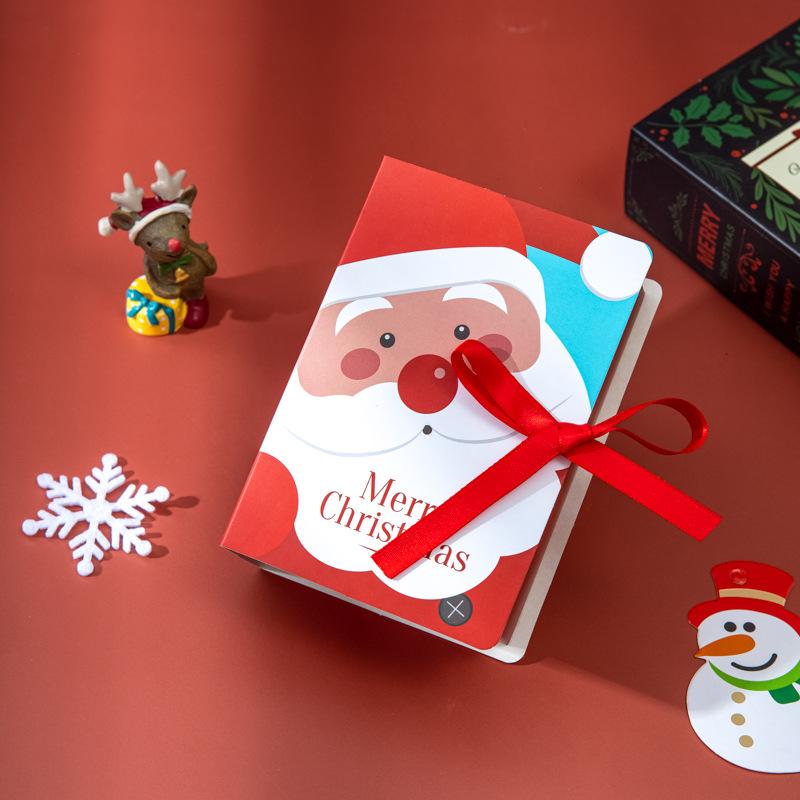 10pcs Christmas Apple Candy Boxes Gift Wrap Paper Boxes Creative Magic Book Party Holiday Decoration Supplies