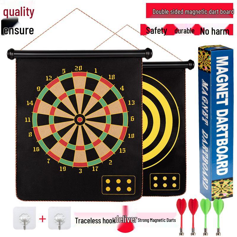 Children's Safety Double-Sided Magnetic Dartboard Set for Home Use