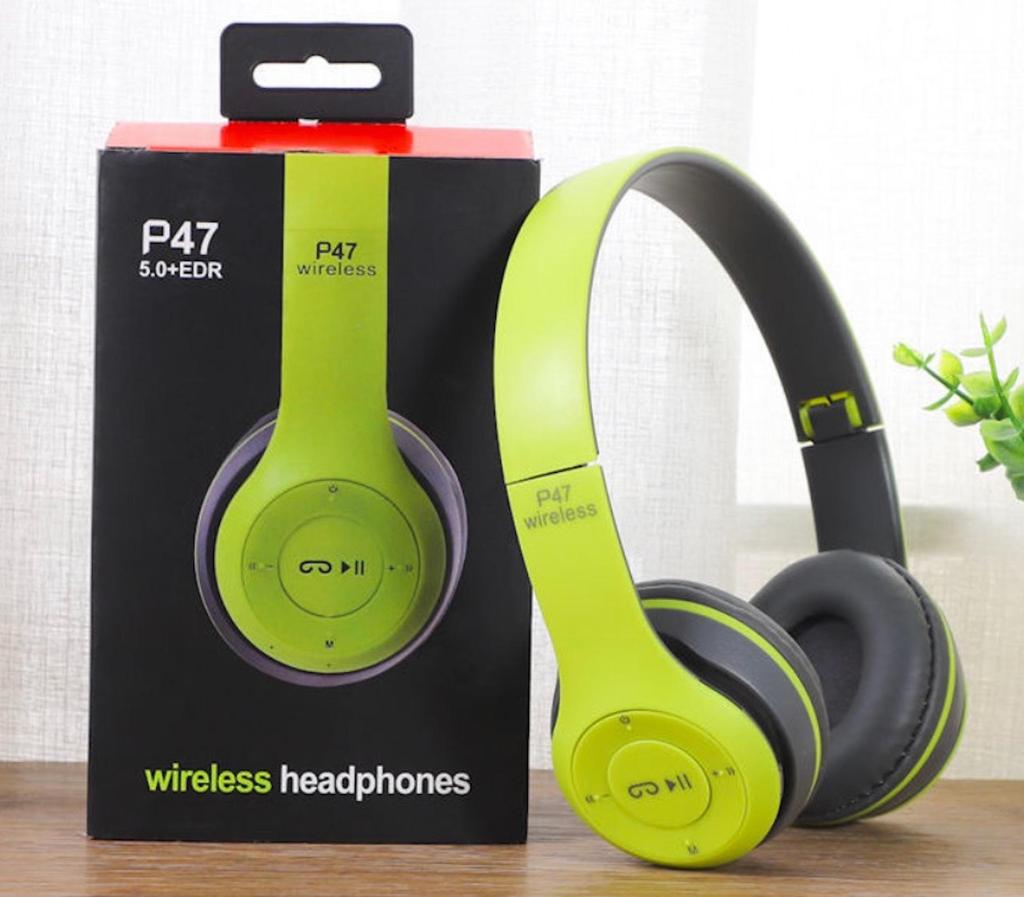P47 Накладная Bluetooth-гарнитура: Складные, с мощными басами, беспроводные спортивные наушники